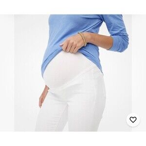 J.Crew Factory White maternity jean in signature stretch 24